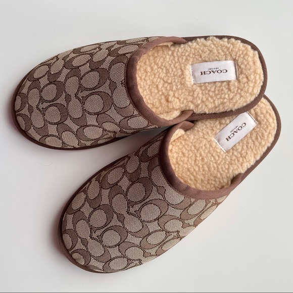 BNWT COACH Jacquard Slippers / Slides Size 8 - Picture 6 of 10